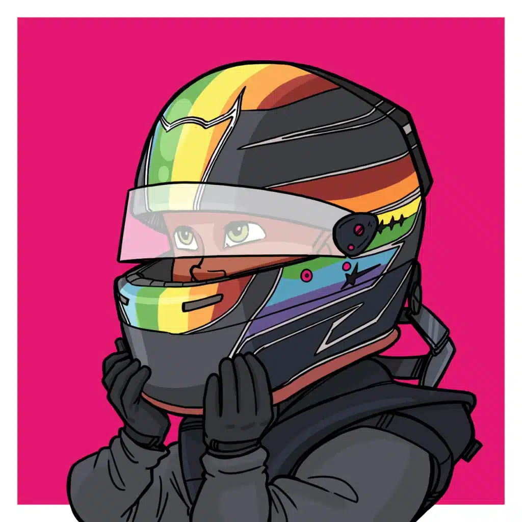 guillaume mazurage dessins nft fondation hela 13 - Lewis Hamilton